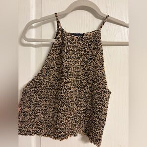American Eagle Outfitters Leopard Print Camisole - Black and Tan